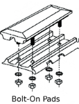 12" 300mm Bolt-On Rubber Pad